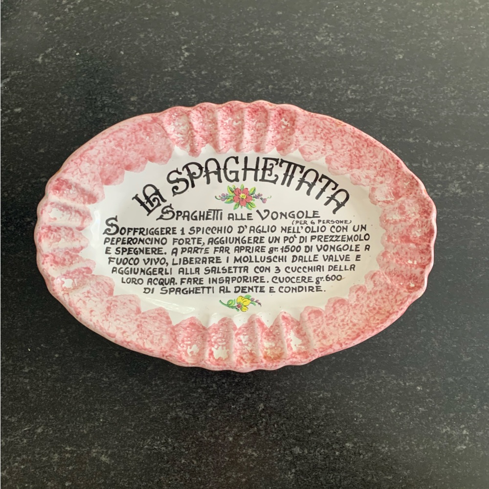 Small Vintage Italian Spaghetti dish / platter.